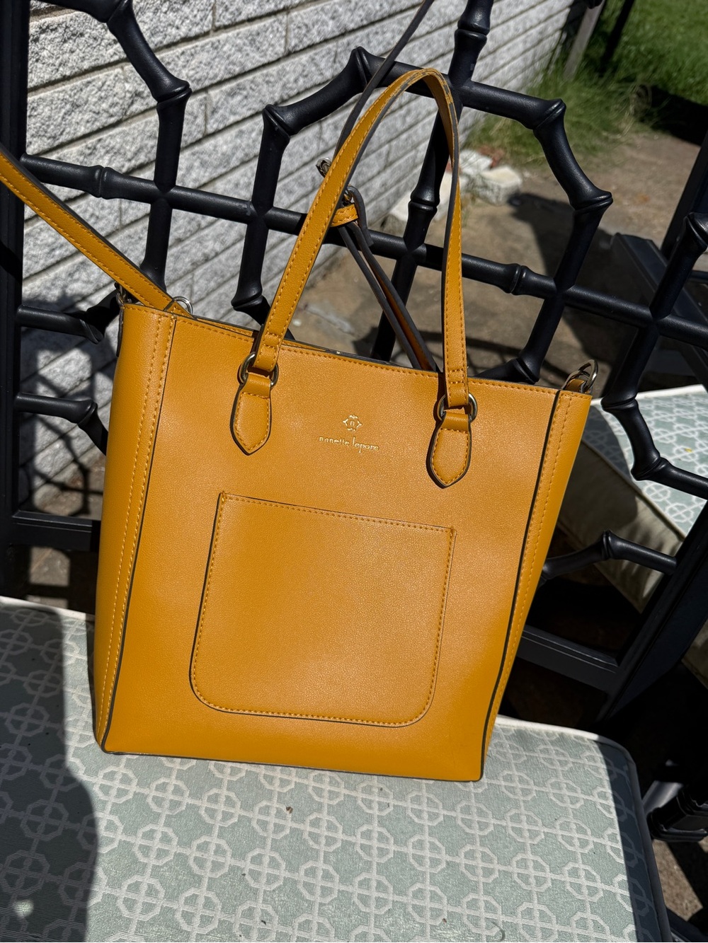 Nanette Lepore Mustard Yellow Tote Bag - Structured Everyday Carry